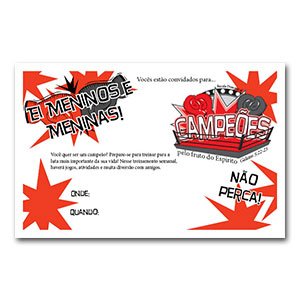 Folheto de Convite “Campeões”